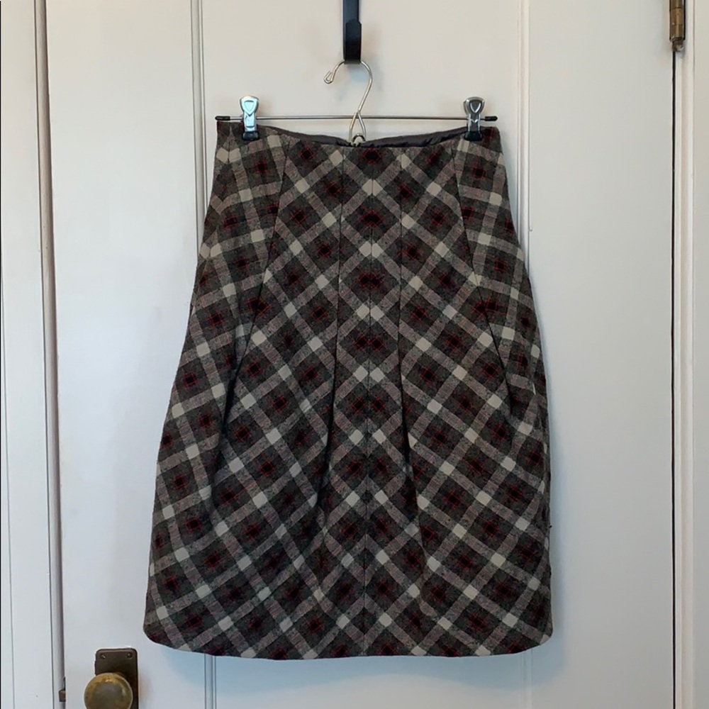 Structural Alexander McQueen skirt plaid w/ boning